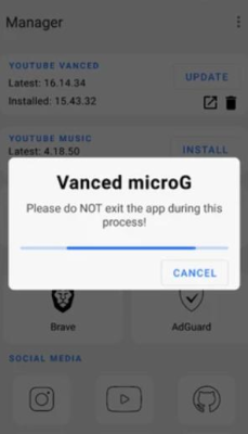 Capture d'écran de l'application Vanced microG - #5