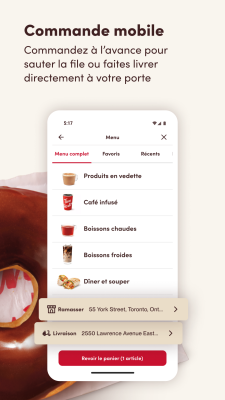 Capture d'écran de l'application Tim Hortons - #6