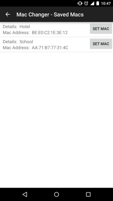 Capture d'écran de l'application Wifi Mac Changer - #6