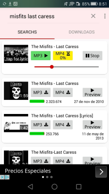 Capture d'écran de l'application YT3 Music Downloader - #3