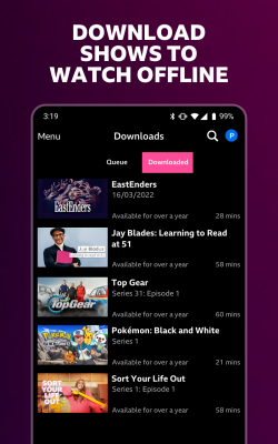 Capture d'écran de l'application BBC iPlayer - #4