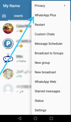 Capture d'écran de l'application WhatsApp Blue - #4