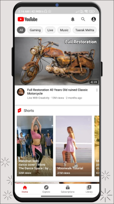 Capture d'écran de l'application YouTube Blue - #1