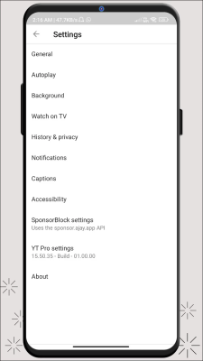 Capture d'écran de l'application YouTube Blue - #5