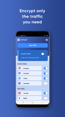 Capture d'écran de l'application NotVPN - #1