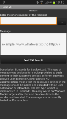 Capture d'écran de l'application HushSMS - #5