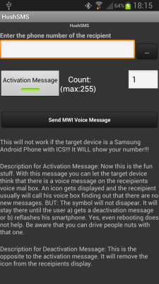Capture d'écran de l'application HushSMS - #6