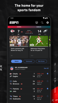 Capture d'écran de l'application ESPN - #1