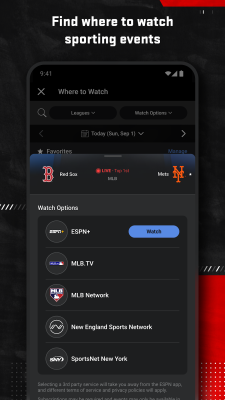 Capture d'écran de l'application ESPN - #5