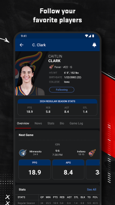 Capture d'écran de l'application ESPN - #8