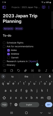 Capture d'écran de l'application Obsidian - #4