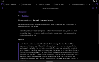 Capture d'écran de l'application Obsidian - #7