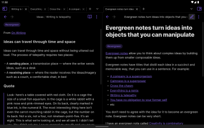 Capture d'écran de l'application Obsidian - #10