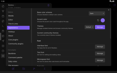 Capture d'écran de l'application Obsidian - #13