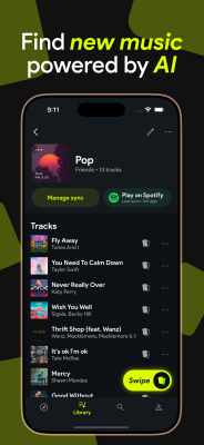 Capture d'écran de l'application Swipefy for Spotify - #2