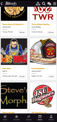 Capture d'écran de l'application MorphMarket - #5