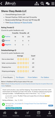 Capture d'écran de l'application MorphMarket - #7