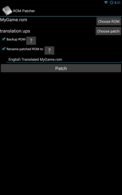 Capture d'écran de l'application ROM Patcher - #4
