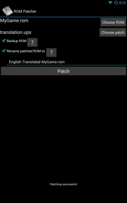 Capture d'écran de l'application ROM Patcher - #6