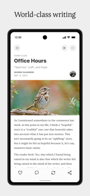 Capture d'écran de l'application Substack - #3