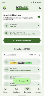 Capture d'écran de l'application Swift Backup - #5