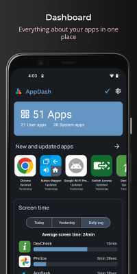 Capture d'écran de l'application AppDash: App Manager & Backup - #1