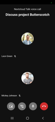 Capture d'écran de l'application Nextcloud Talk - #3