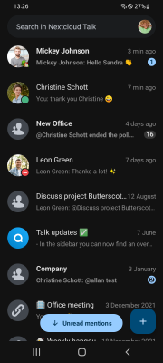 Capture d'écran de l'application Nextcloud Talk - #7