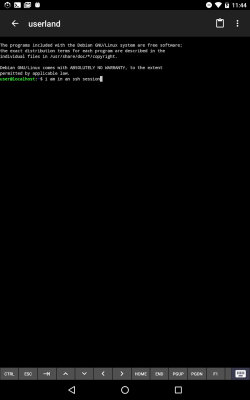 Capture d'écran de l'application UserLAnd - Linux on Android - #4