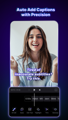 Capture d'écran de l'application Blink Captions by Vozo AI - #1