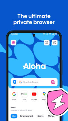 Capture d'écran de l'application Aloha Private Browser - VPN - #1