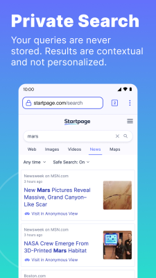 Capture d'écran de l'application Startpage - #4