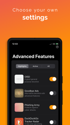 Capture d'écran de l'application Blokada - #6