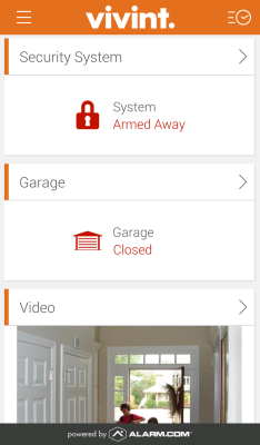 Capture d'écran de l'application Vivint Classic - #1