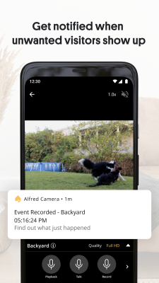 Capture d'écran de l'application Alfred Home Security Camera - #4
