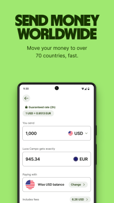 Capture d'écran de l'application Wise: International Transfers - #2