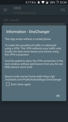 Capture d'écran de l'application DNSChanger for IPv4/IPv6 - #4