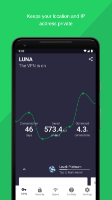 Capture d'écran de l'application Luna VPN - #3