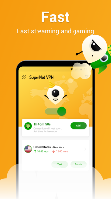 Capture d'écran de l'application SuperNet VPN - #1