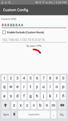 Capture d'écran de l'application Tun2TAP Socks - #5