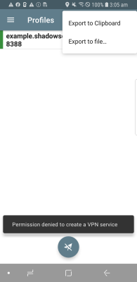 Capture d'écran de l'application Shadowsocks - #3