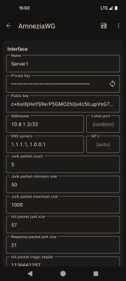 Capture d'écran de l'application AmneziaWG - #3