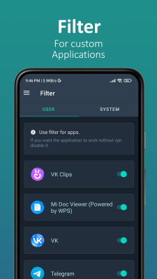 Capture d'écran de l'application Nomad VPN - #3