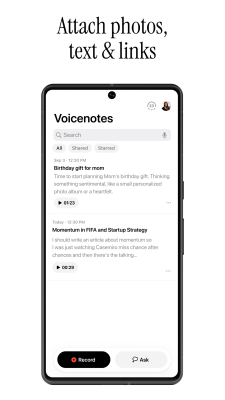 Capture d'écran de l'application Voicenotes - #6