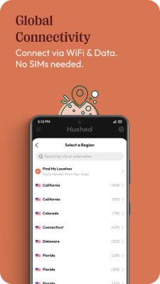 Capture d'écran de l'application Hushed - #3