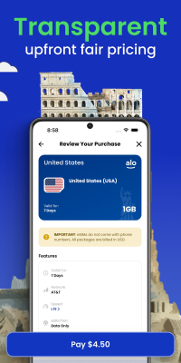 Capture d'écran de l'application aloSIM - #7