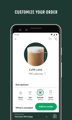 Capture d'écran de l'application Starbucks - #4