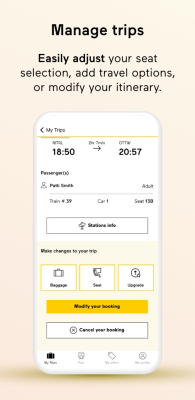 Capture d'écran de l'application VIA Rail Canada - #3