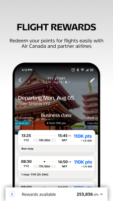 Capture d'écran de l'application Air Canada - #5