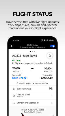 Capture d'écran de l'application Air Canada - #7